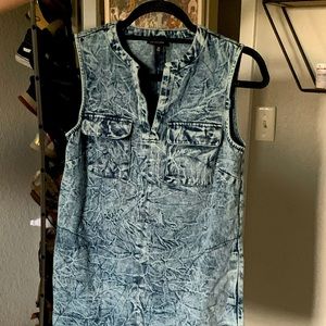 XS acid-wash mini dress by Who What Wear.